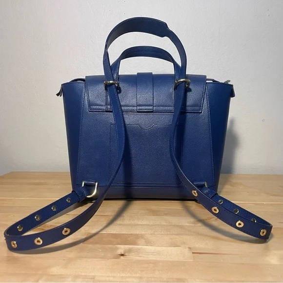 Senreve Midi Maestra Italian Pebbled Marine Leather Bag - Picture 4 of 16